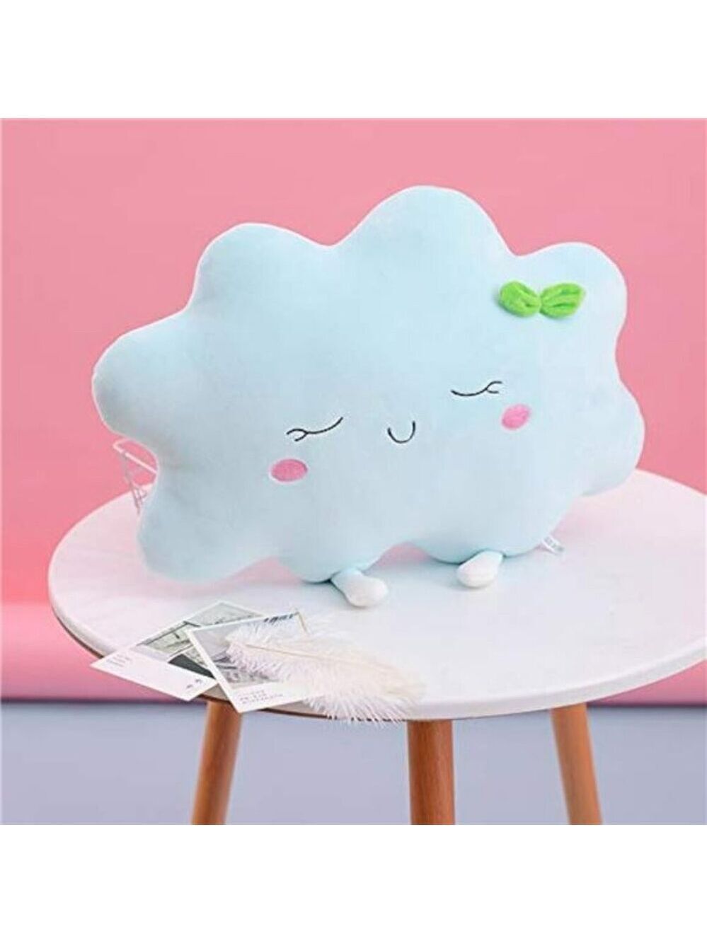 Blue Sun Pillow Plush Cushion 16 inch Round Chair Cushion Kids Room Decor Gift